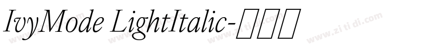 IvyMode LightItalic字体转换